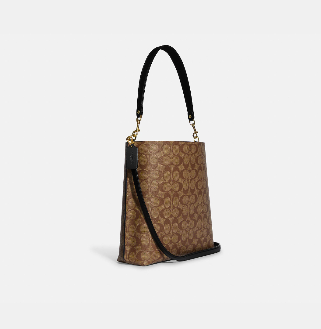 Load image into Gallery viewer, Coach Mollie Bucket Bag In Signature Khaki Black (Pre-Order)
