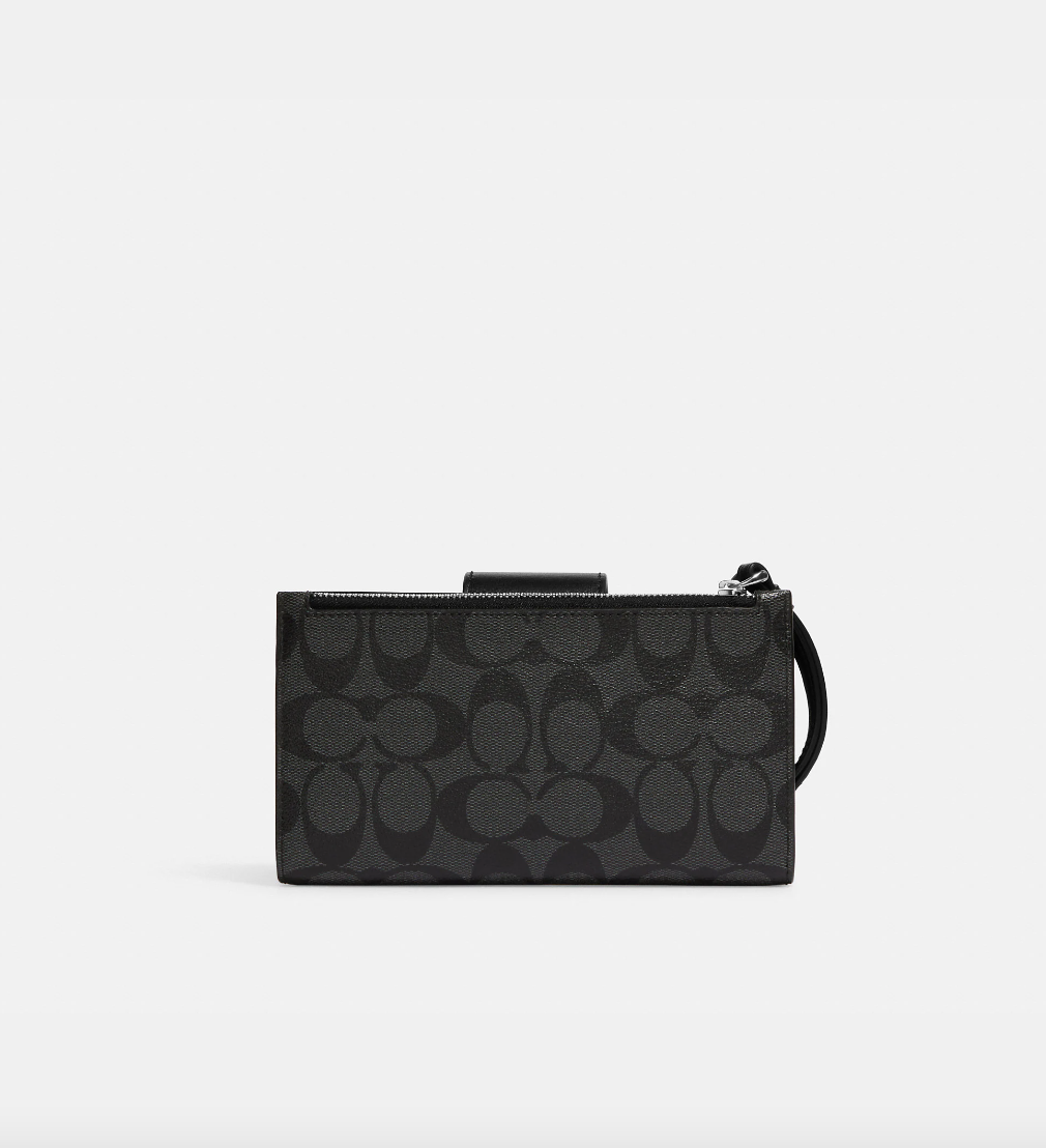 Coach Phone Wallet In Colorblock Signature Graphite Black (Pre-Order)