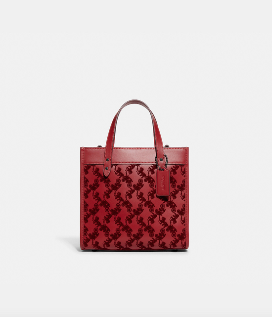 Load image into Gallery viewer, (PRICE REDUCED) Coach Field Tote 22 With Horse And Carriage In 1941 Red (Boutique Collection)
