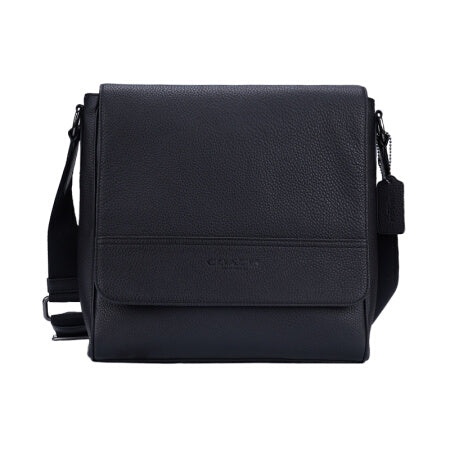 Load image into Gallery viewer, Coach Men Houston Map Bag In Leather Black
