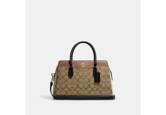 Load image into Gallery viewer, Coach Darcie Carryall Colorblock Signature In Khaki Multi (Pre-order)
