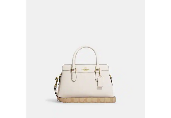 Coach Mini Darcie Carryall With Signature Detail In Chalk (Pre-order)