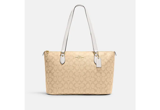 Load image into Gallery viewer, Coach Gallery Tote In Signature Light Khaki Chalk (Pre-Order)
